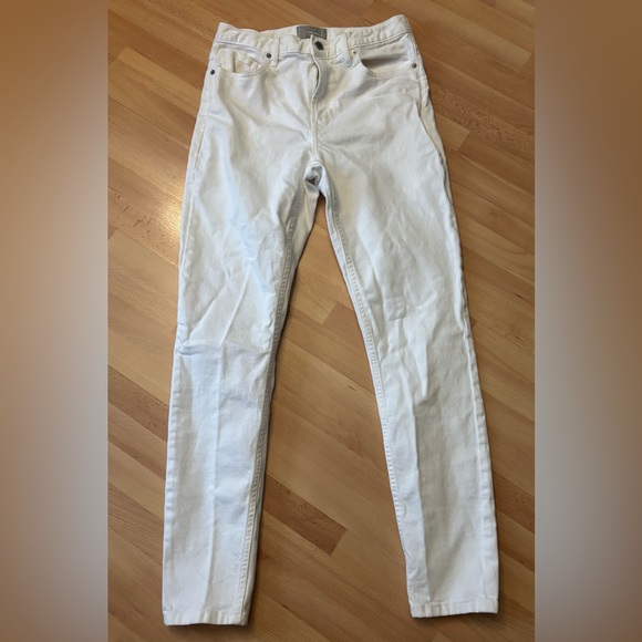 Everlane The High Rise Skinny Jean Womens Sz 29 TALL White Denim Stretch Classic - Picture 6 of 7
